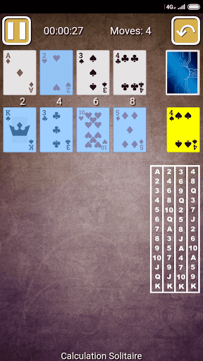 Calculation Solitaire Screen 2