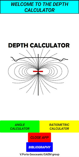 Android application DEPTH CALCULATOR screenshort