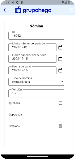 Android application Hego screenshort
