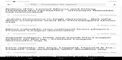 European League Screen 2