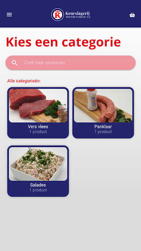 Android application Keurslager Claude en Isabelle screenshort