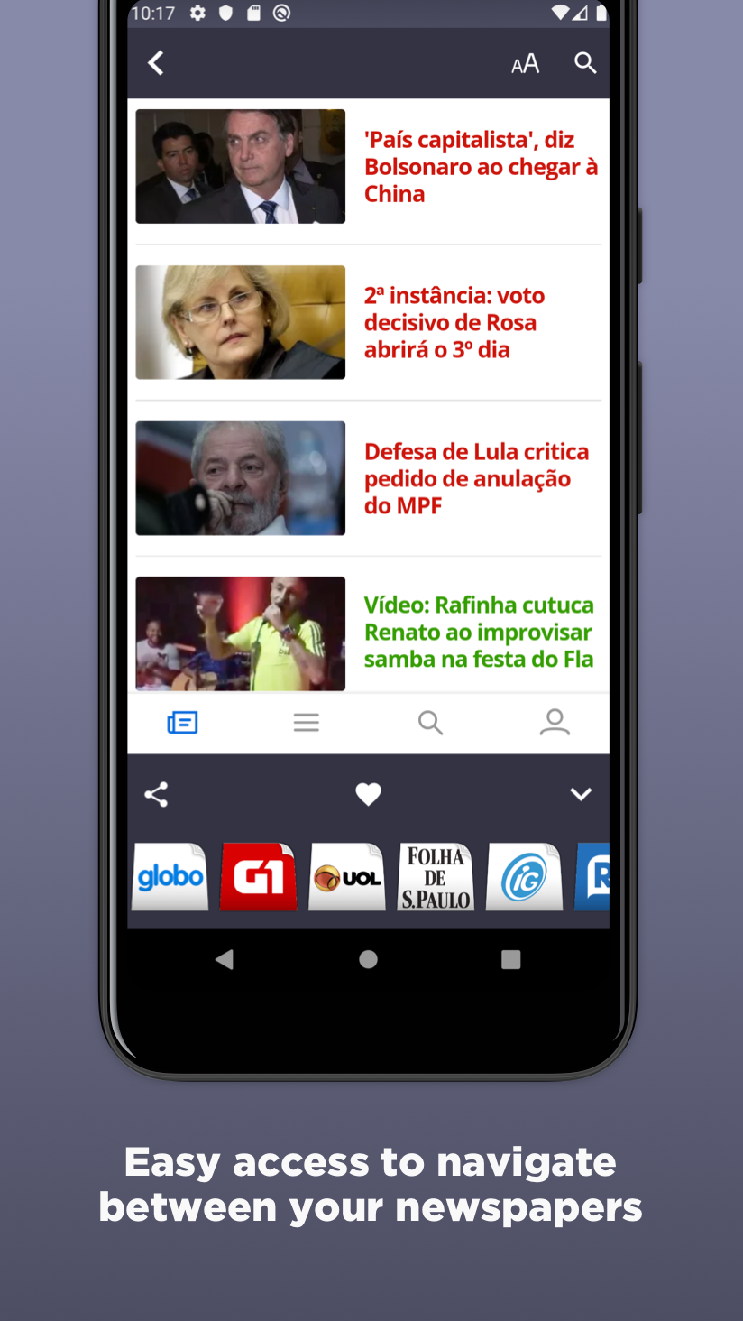 Android application Brazilian Newspapers screenshort