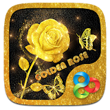 Golden Rose 3D Go Launcher Theme icon