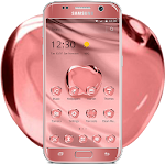 Cover Image of Download Rose Gold Color Crystal Apple Theme 1.1.7 APK