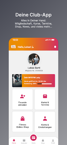 Android application MYGYM Ladies screenshort