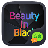 (FREE) GO SMS BEAUTY IN BLACK THEME icon