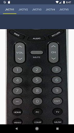 JVC TV Remote Screen 3