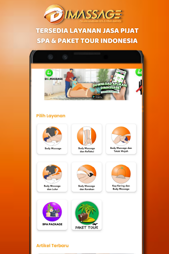Android application DiMassage | Pijat Murah & Tour screenshort