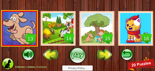 Friendly Animal Puzzles