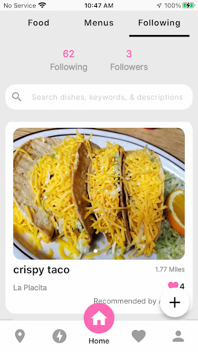 Android application DISHD | Find Food Faster screenshort