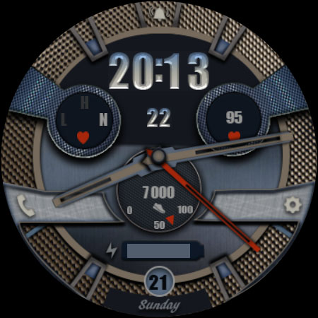 Android application W-Design WOS040 - Watch Face screenshort
