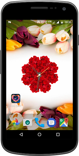 Rose Clock Live Wallpaper Screen 2