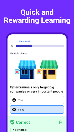 Android application Prventi: Security Awareness screenshort