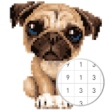 Unicorn Pug - Color By Number & Pixel No Draw icon