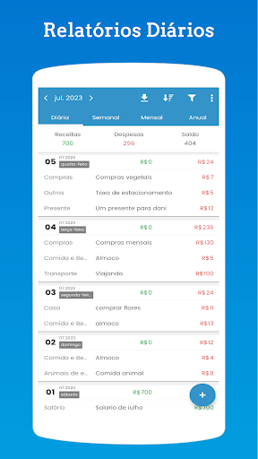 Android application Contrôle Financeiro screenshort