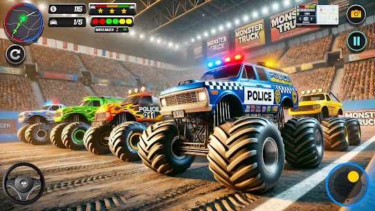 Police Monster Truck Car Games 4