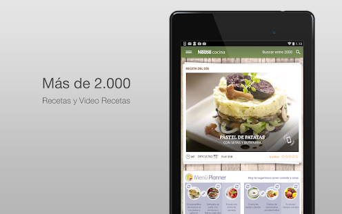Nestlé Cocina. Recetas y Menús Screenshot