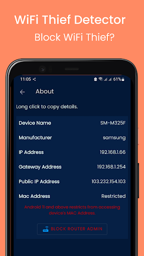 Screenshot of WiFi Thief Detector
