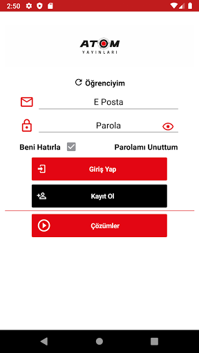 Android application Atom Yayınları screenshort