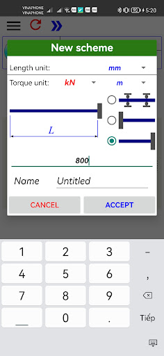 Torque diagram Screen 3