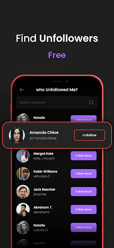 Followers & Unfollowers Pro Screen 3