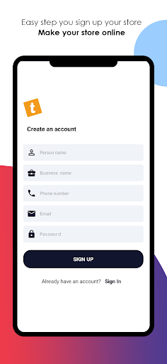 TheChoit - Create online store Screen 2