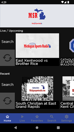 Android application Michigan Sports Radio screenshort