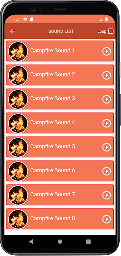 Campfire Sounds Screen 3
