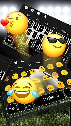 काला सफेद फ़ुटबॉल कीबोर्ड