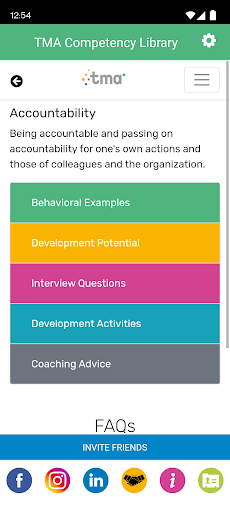 TMA Competency Library Screen 2