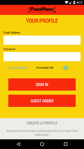 Android application Pastamasta screenshort