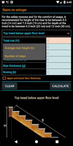 Classic stair calculator Screen 3