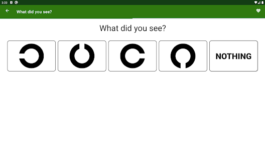 Eye exam Screenshot