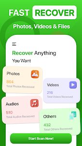 Recover deleted Photos, Videos
