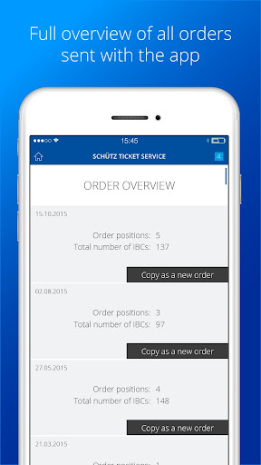 Schütz Ticket Service Screen 2