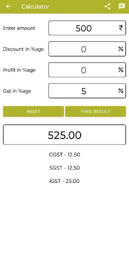 Android application GST Discount Profit Calculator screenshort