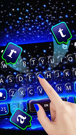 Shiny Night Stars Keyboard Bac Screen 3