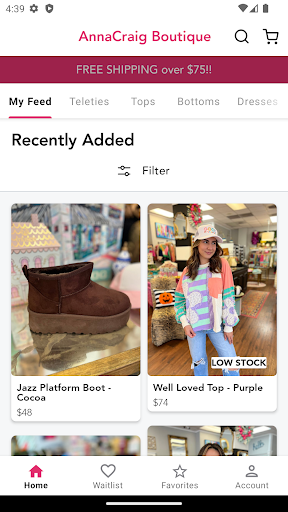 Screenshot of AnnaCraig Boutique