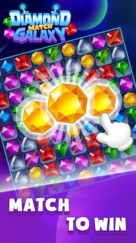 #2. Diamond Galaxy Match 3 (Android) 来自: Leafy Games