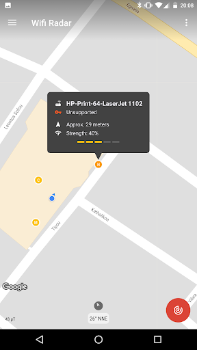 Android application Wifi Radar screenshort