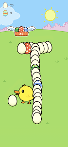 Pato feliz pone huevos