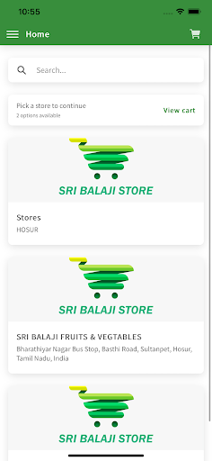 Android application SRI BALAJI SUPERMARKET screenshort