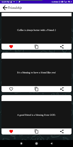 Romance Messages Screen 3