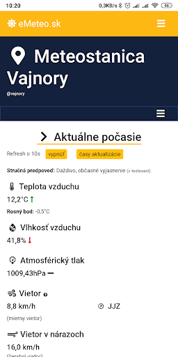 eMeteo.sk Screen 2