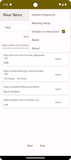 Wear News - Wear OS RSS Reader Screen 2
