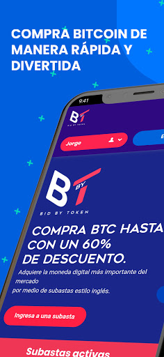 Android application Bidbytoken screenshort