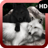 Wolf Black and White Wallpaper icon