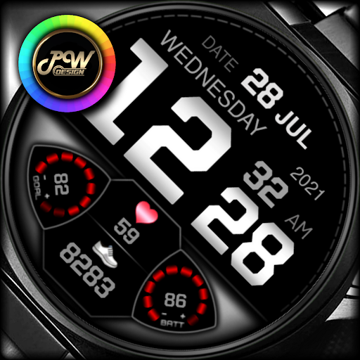 PW32 - Time Digits Watch Screen 2