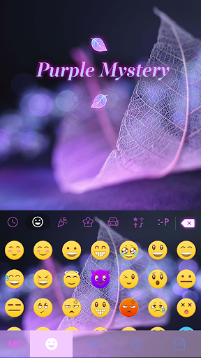 Purple Mystery Emoji Keyboard Screen 2