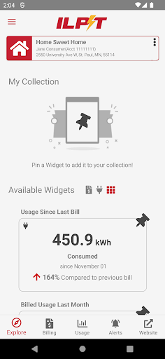 Android application ILPT MyAccount screenshort